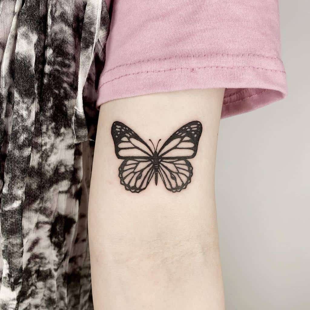 Monarch Butterfly Upperarm Tattoo rudo_tattoo