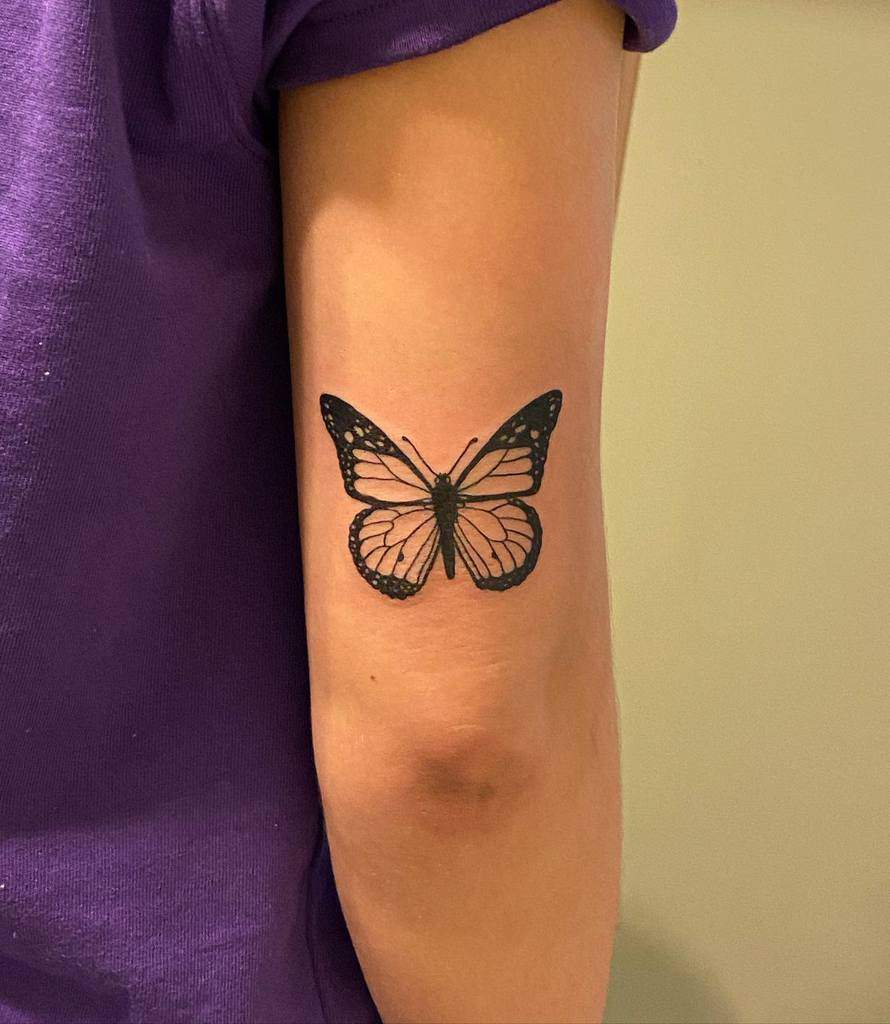 Monarch Butterfly Upperarm Tattoo vladninjamonkey
