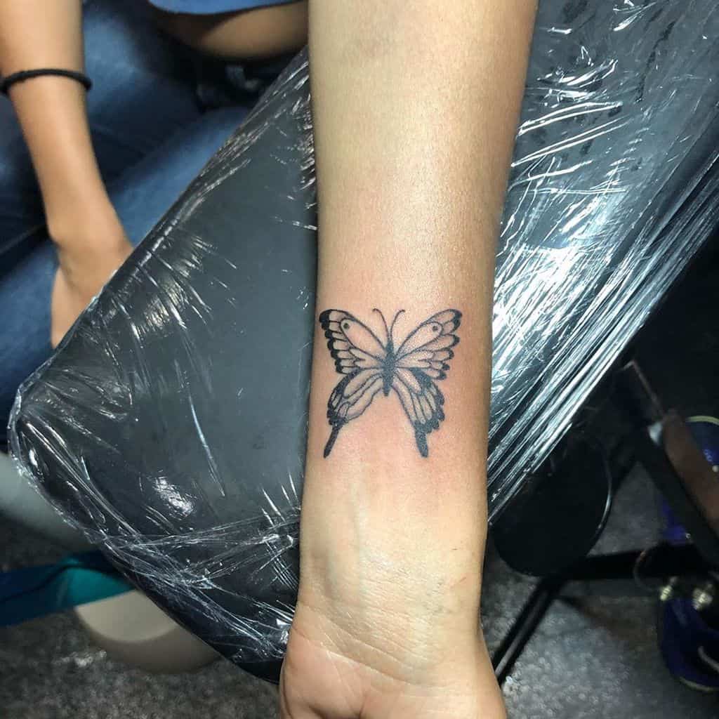 Monarch Butterfly Wrist Tattoo bxnloquito