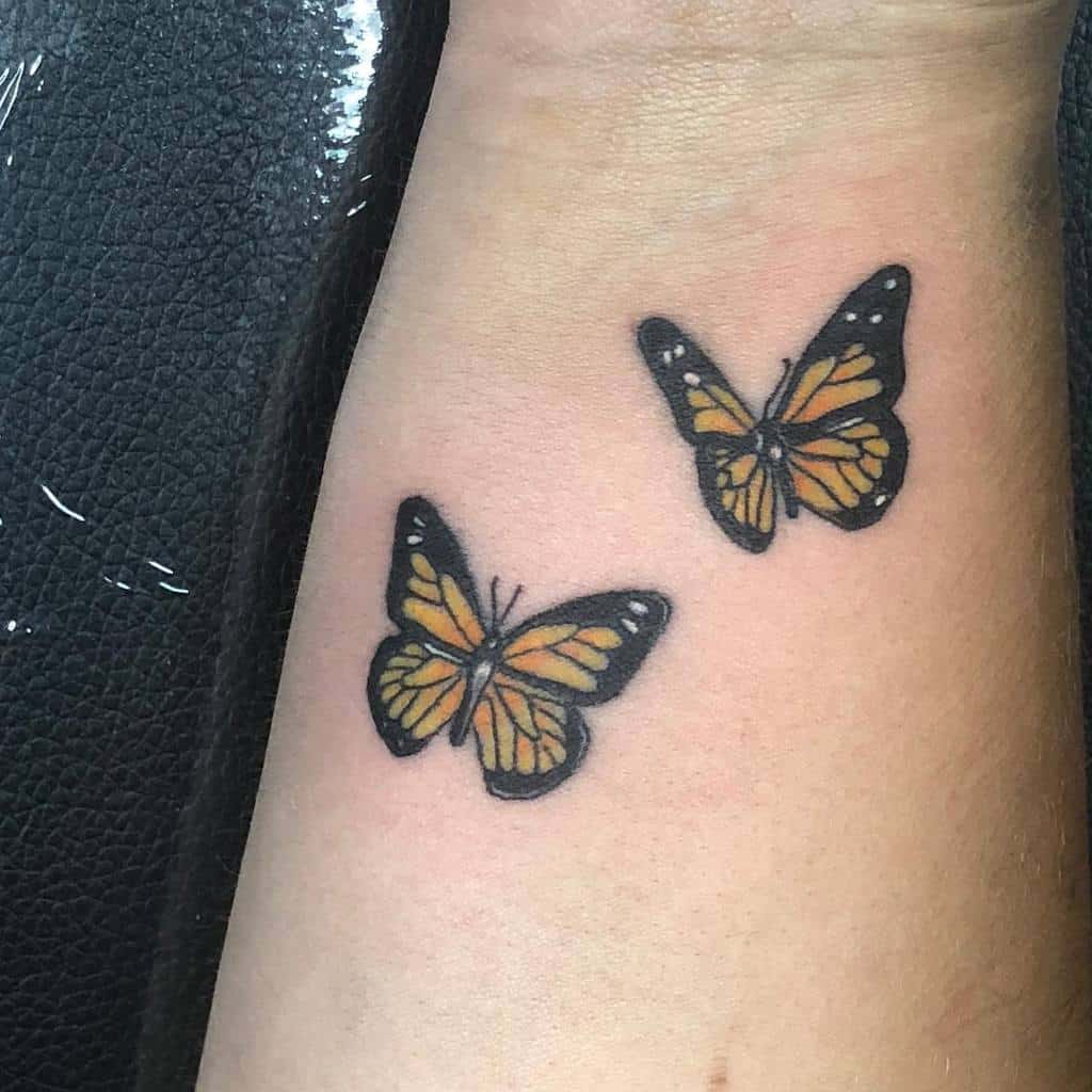 Monarch Butterfly Wrist Tattoo ghost_tats