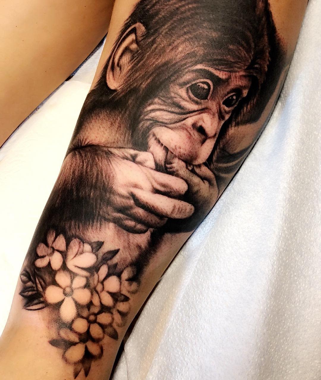 Baby Monkey Tattoo -allena.marie
