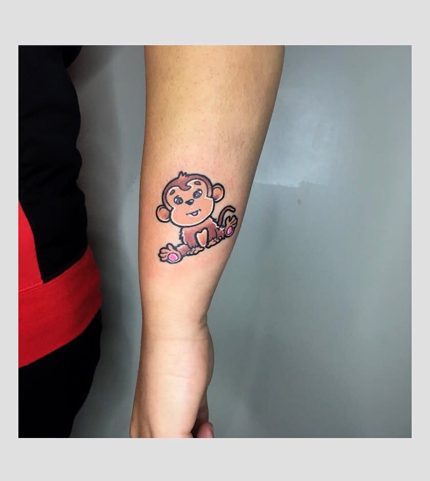 Baby Monkey Tattoo -stavros_tattooer