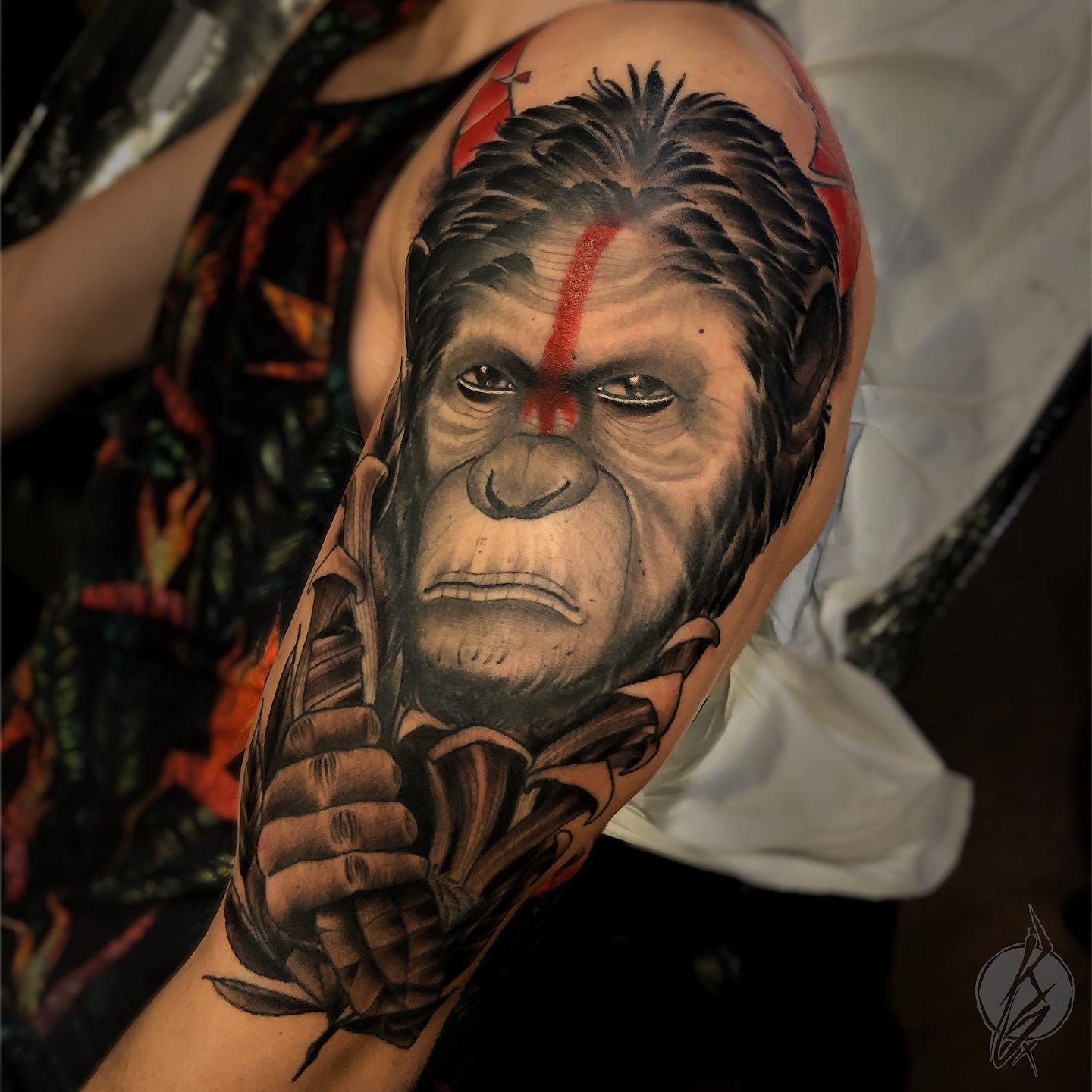 Monkey Shoulder Tattoo -kodeart
