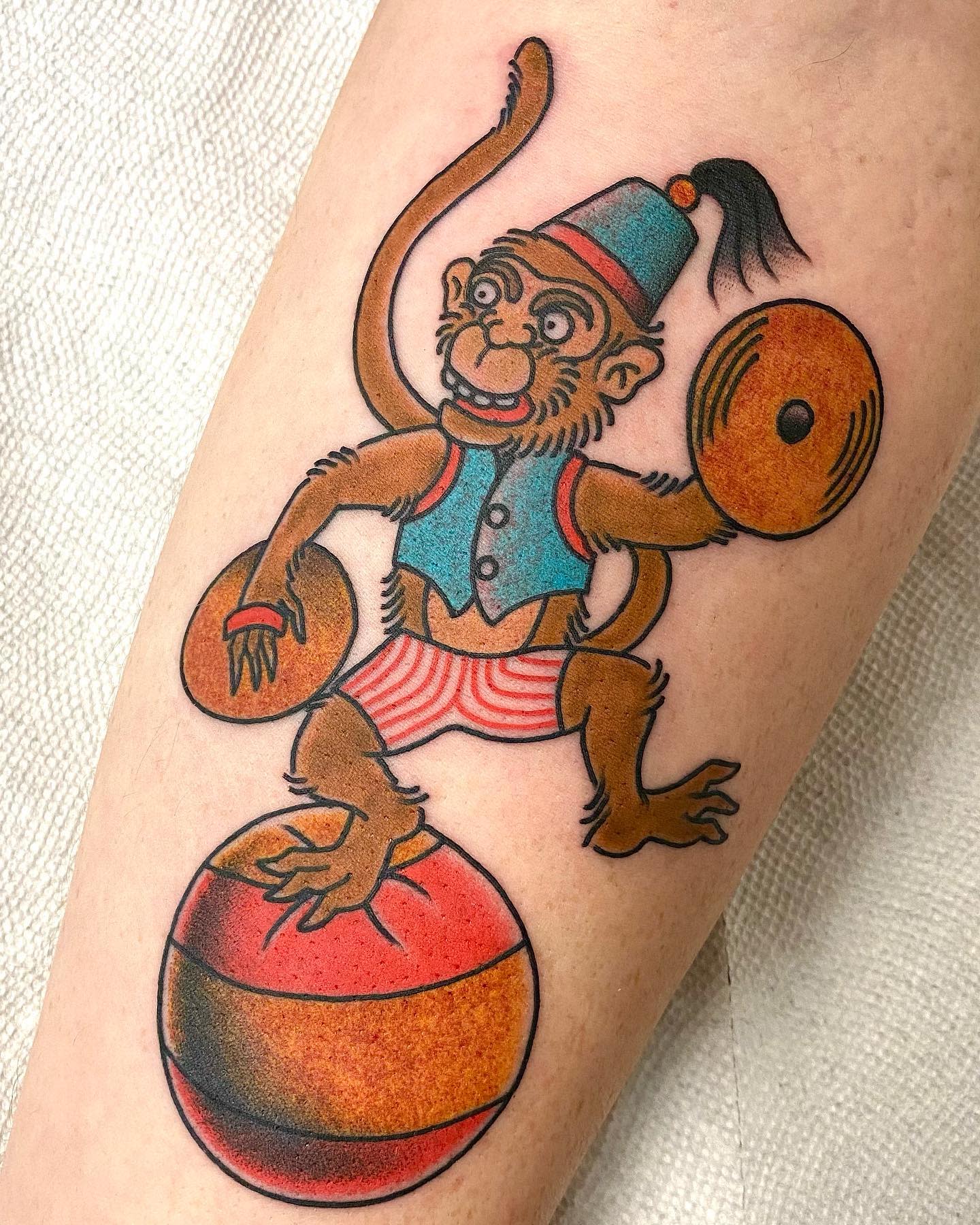 Traditional Monkey Tattoo -mikereedtattoo