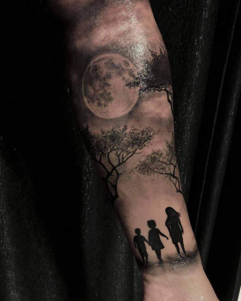 Moon Forest Sleeve Tattoos westend.tattoo_wien