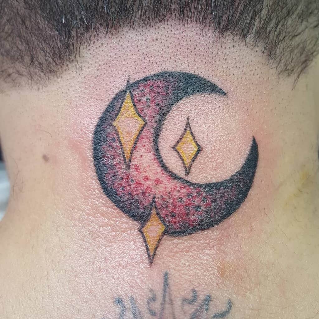 Moon and Stars Back Tattoo kevtattoos54