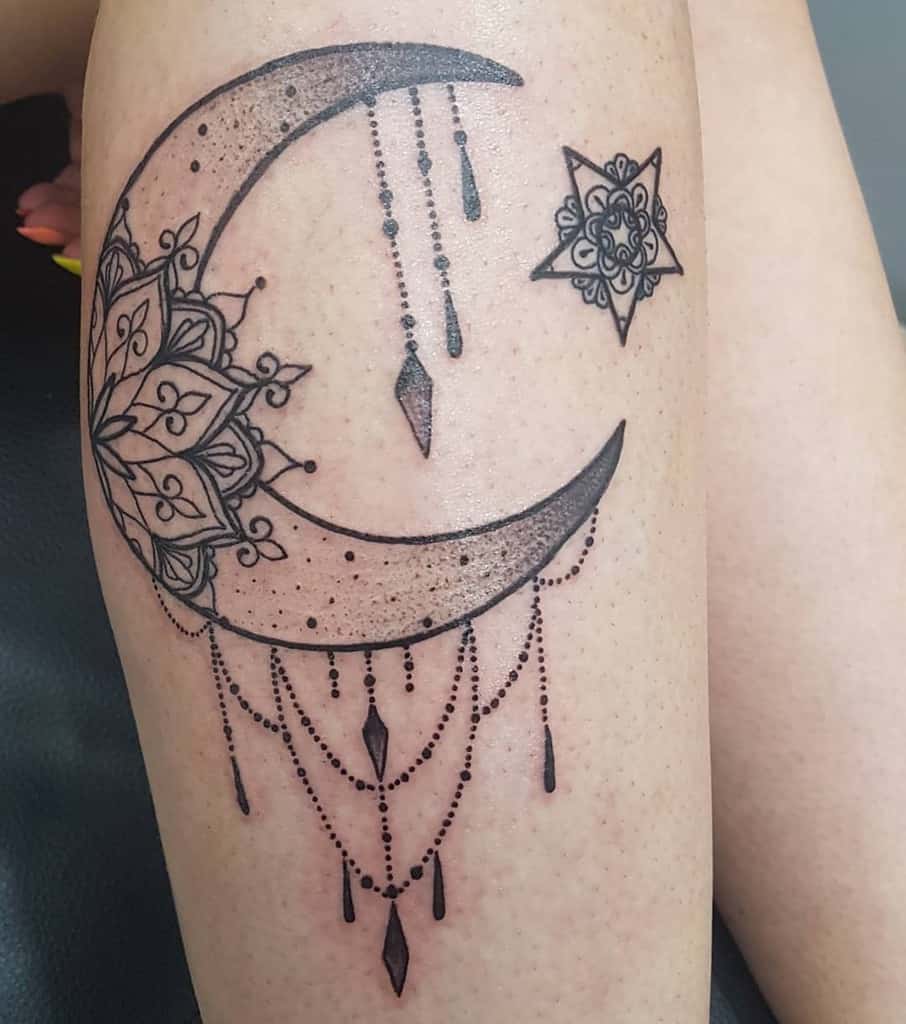 Moon and Stars Mandala Tattoo kimmage85