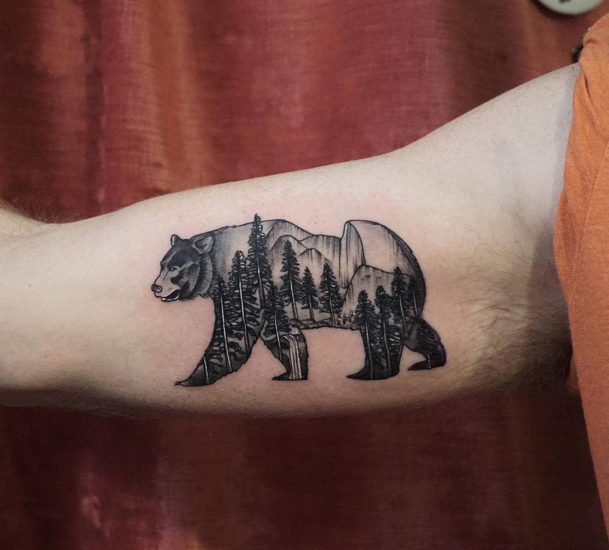 Buy Mountain Bear Temporary Tattoo Precut Online in India  Etsy