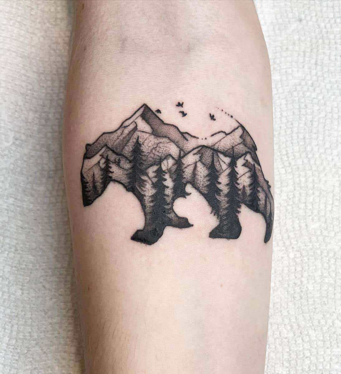 Tom B Stone Tattoos  Mountain Bear done by Tracy Marie  Online Booking  Available   Shop is open MonThur 11a7p FriSat 11a9p  Facebook
