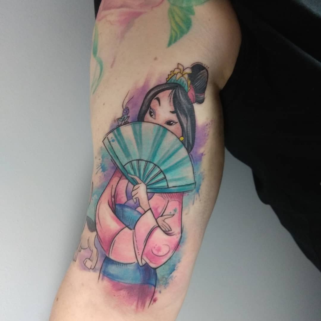 Watercolor Mulan Tattoo -stargirlgra