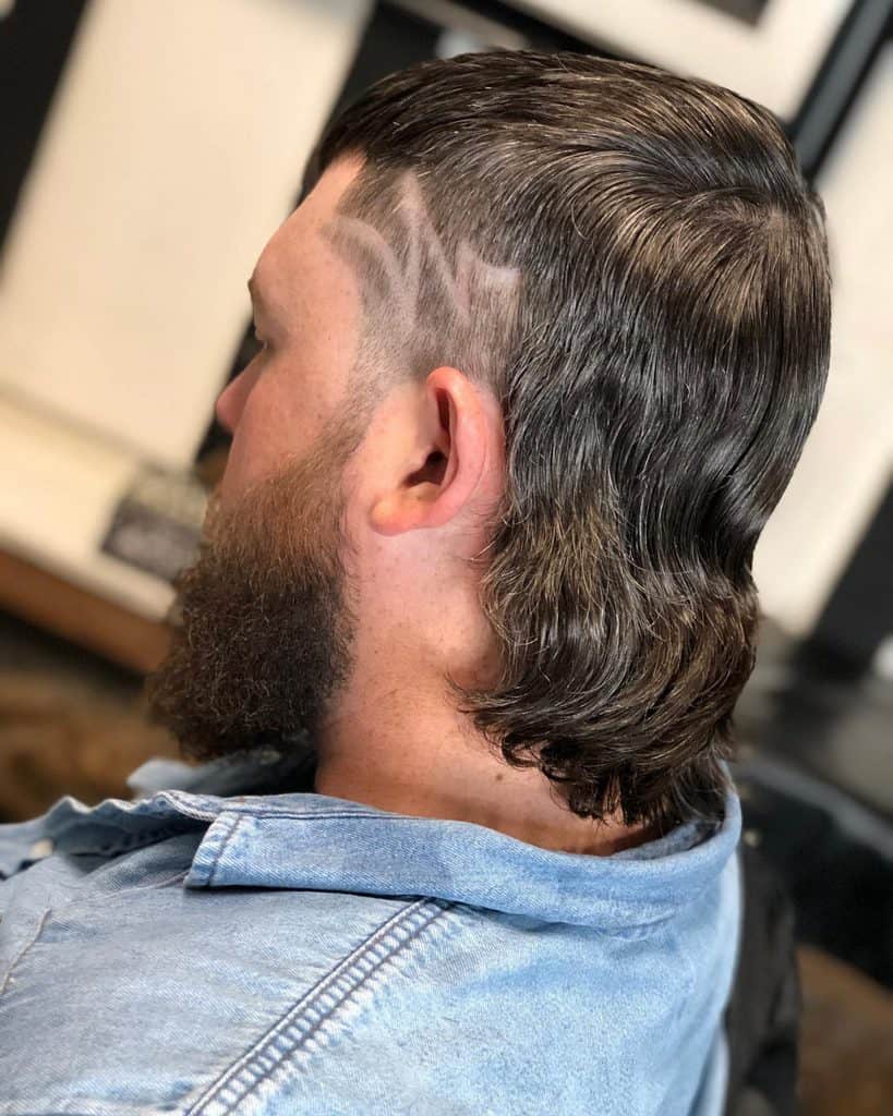 Mullet With Hair Tattoo