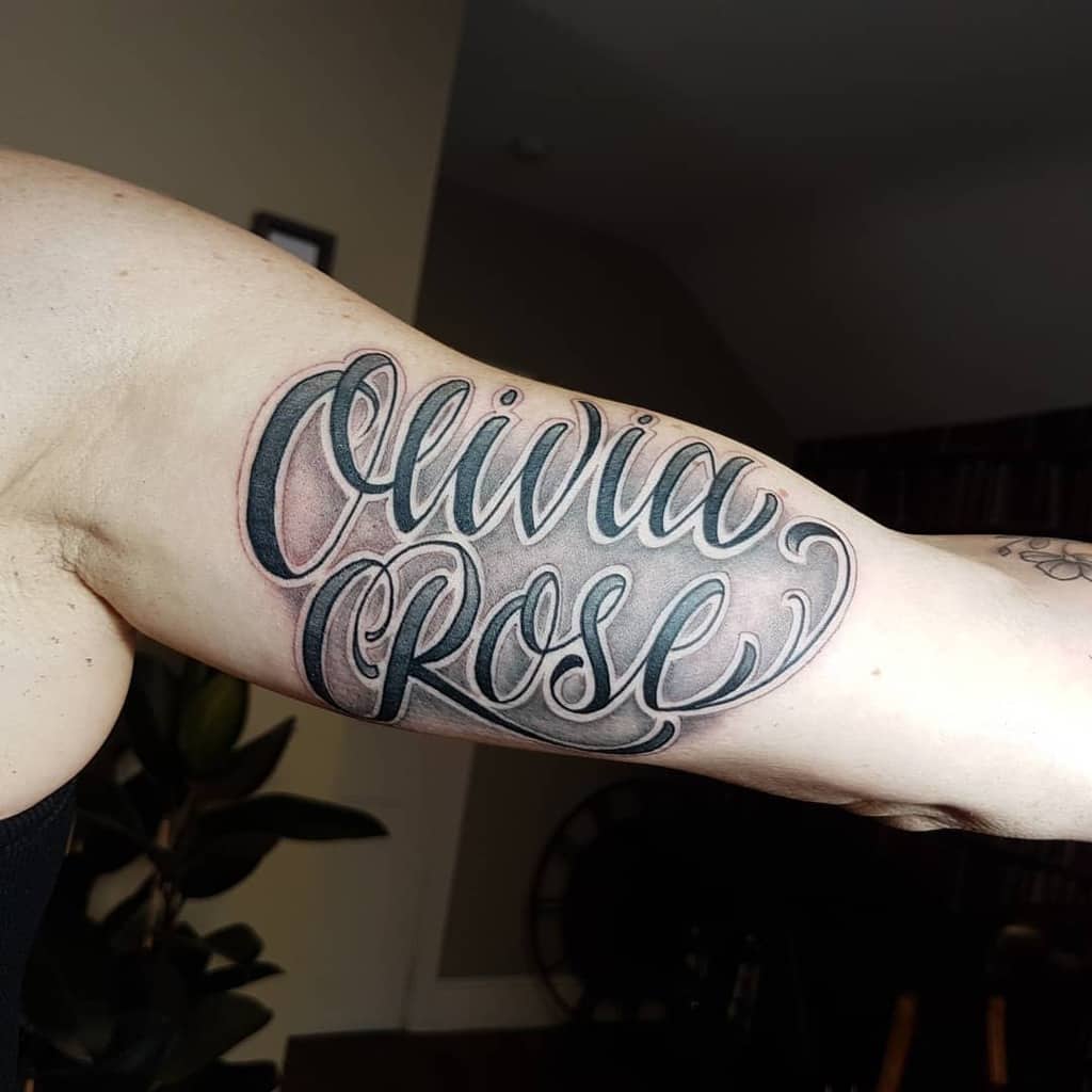 Name Arm Tattoos for Women gemloutattoo