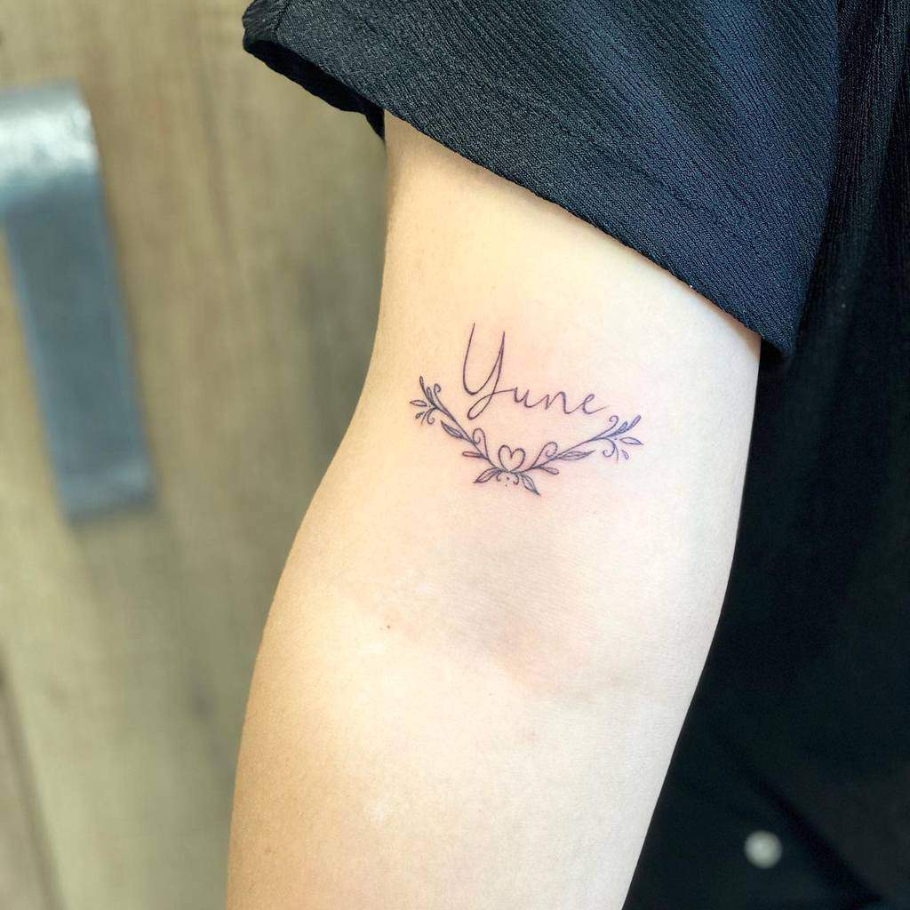 Name Arm Tattoos for Women rowenas.tattoo art