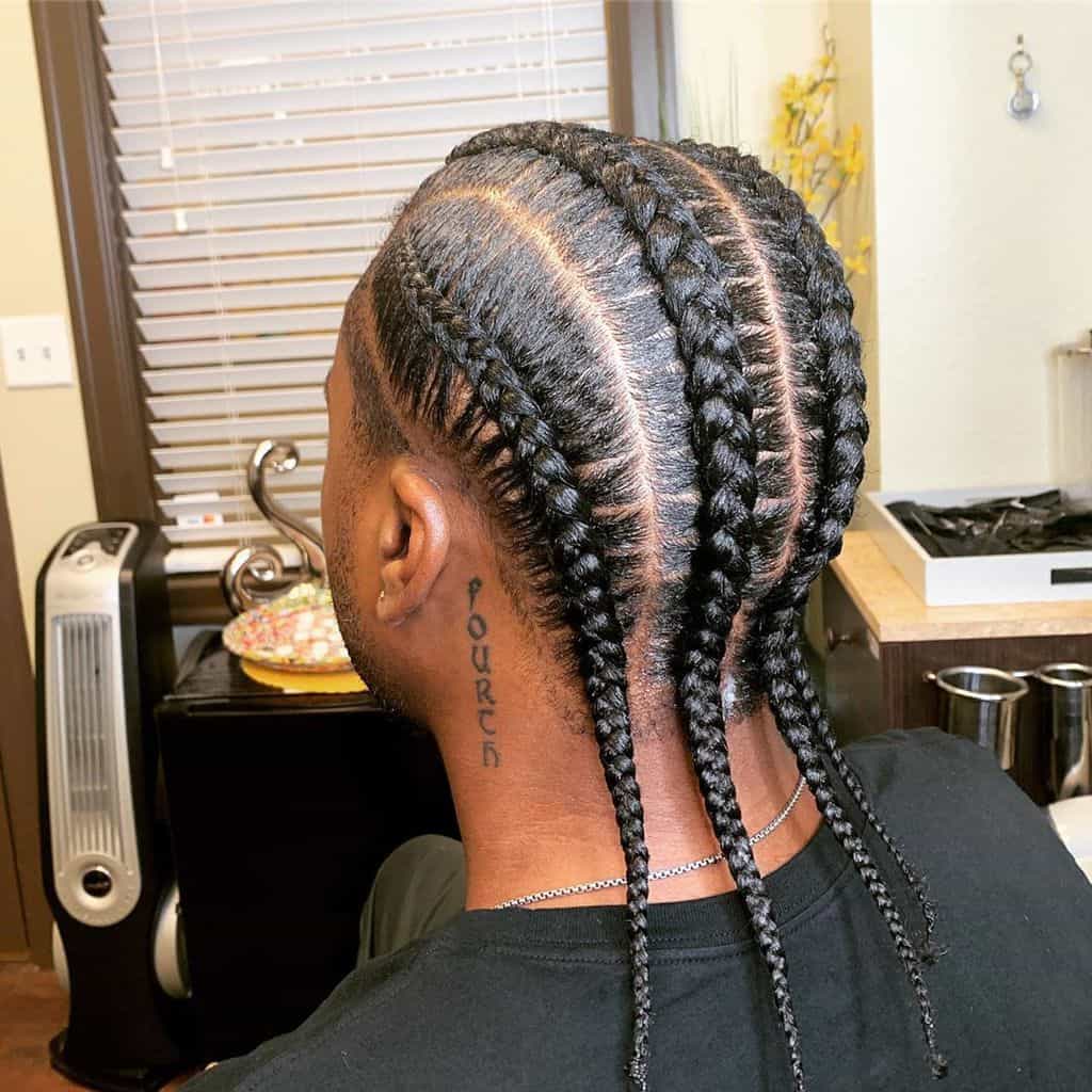 Neatly Styled Cornrows Starting From The Front To The Back