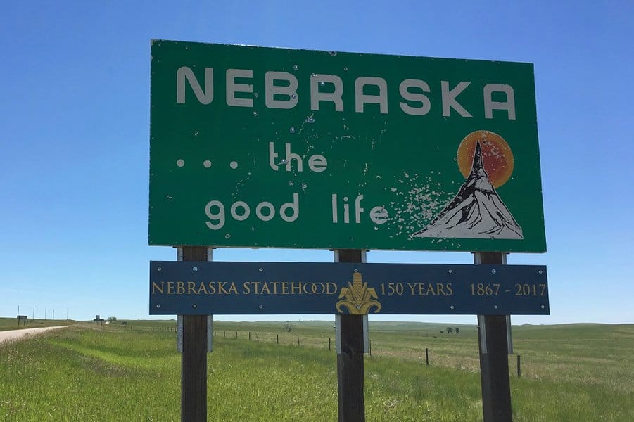 Nebraska Welcome Sign