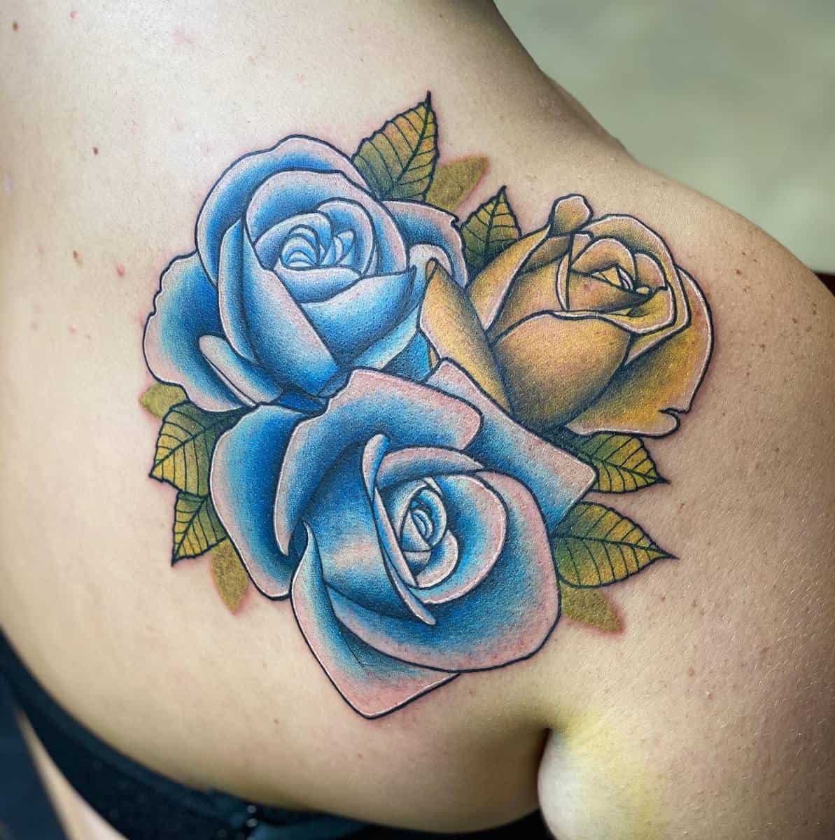 Neo Traditional Yellow Rose Tattoo -poopsparagus