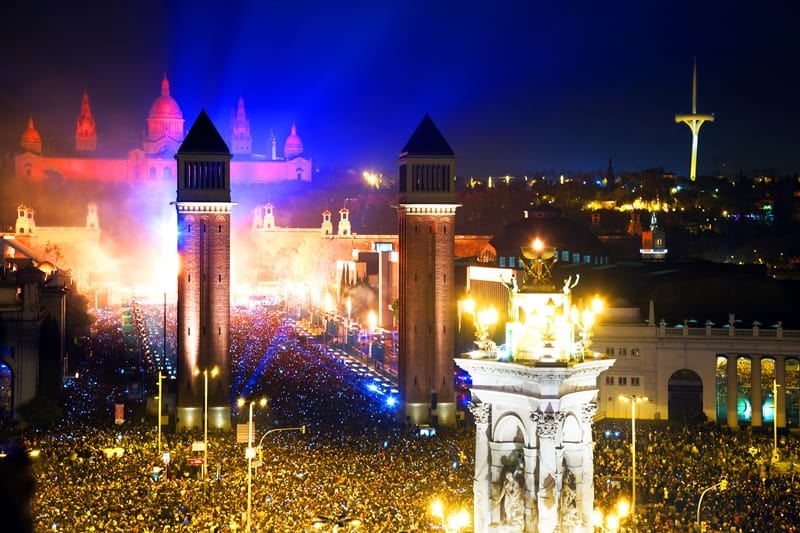 New Year’s Eve in Barcelona, Spain