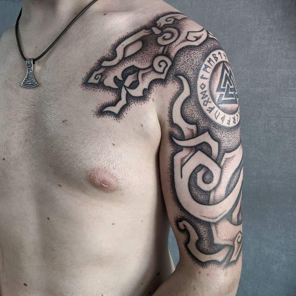 Nordic Shoulder Tattoos legends_on_skin