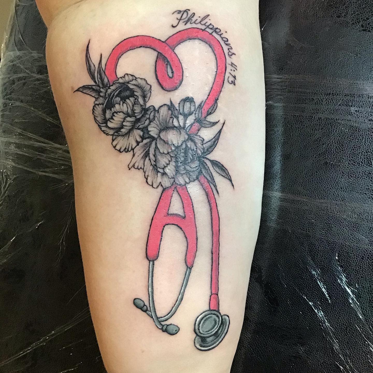 Stethoscope Nurse Tattoo -ashevillecrafttattoo