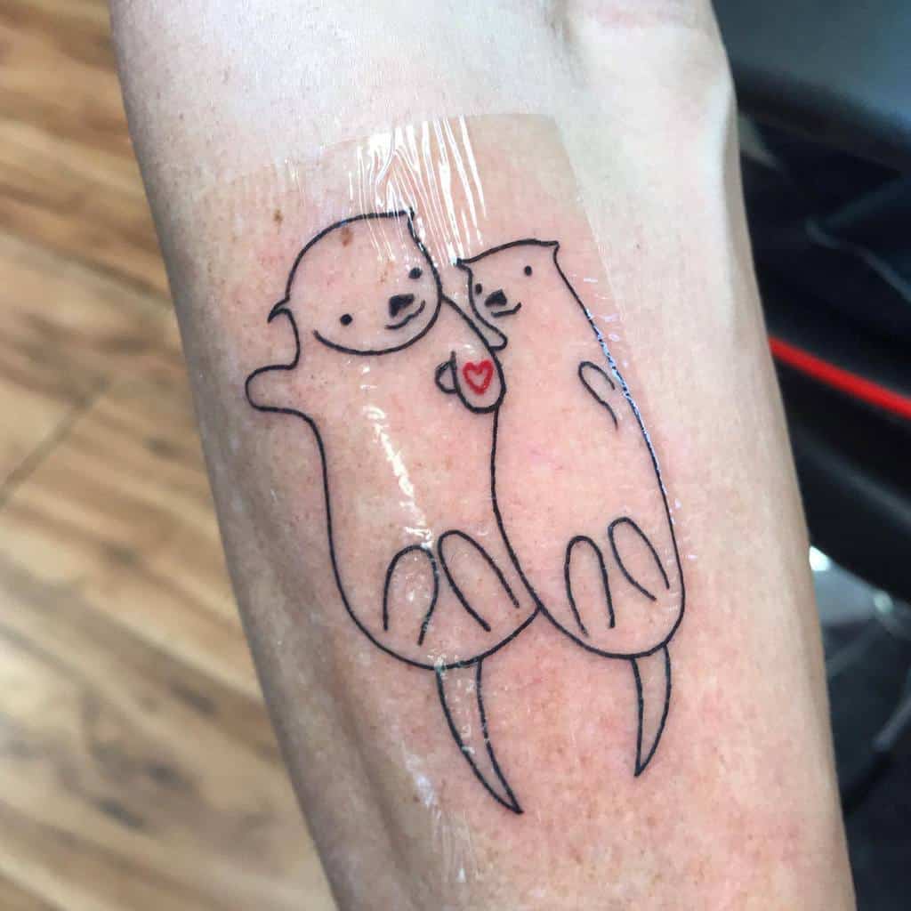 Otter Outline Tattoo Baltimoretattooguru