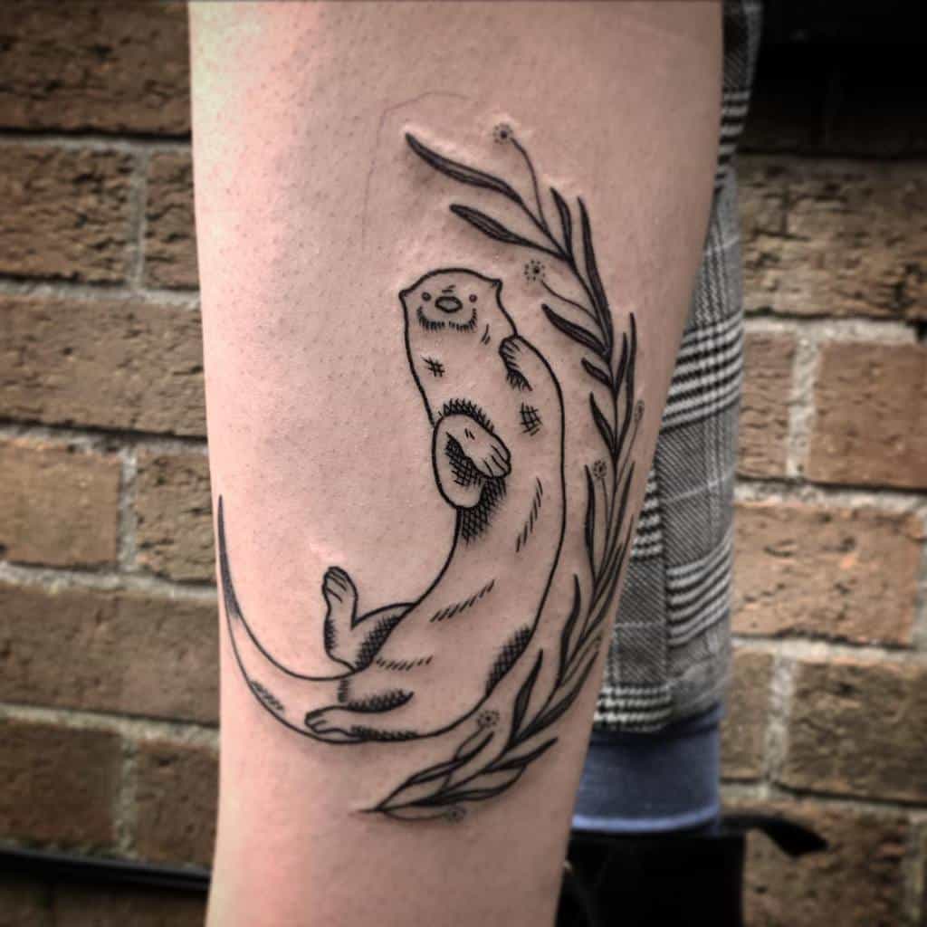 Otter Outline Tattoo Tommyleetattooer