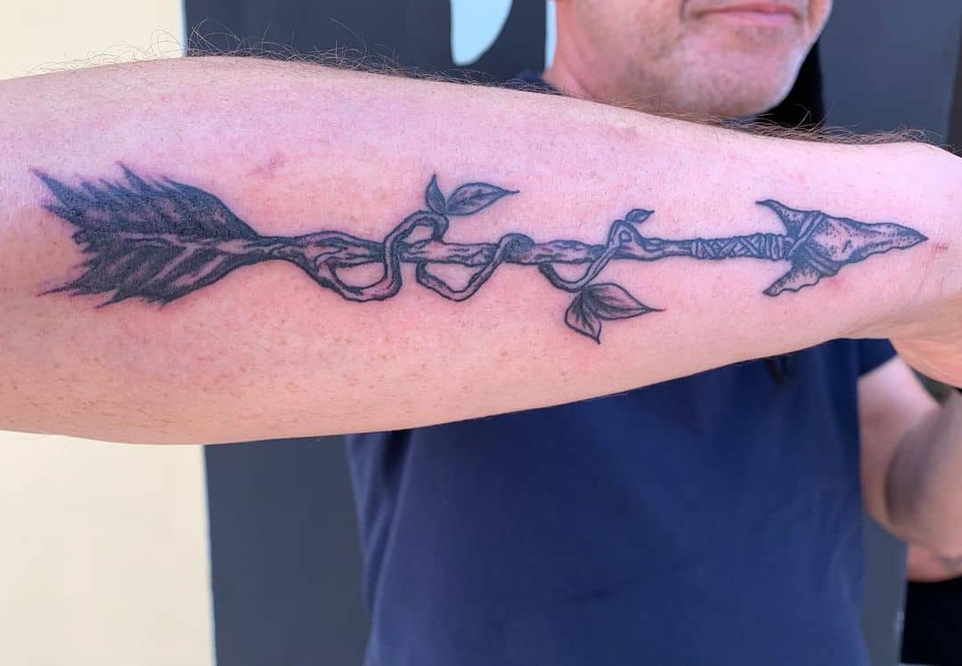 Outer Forearm Arrow Tattoos ches_tp