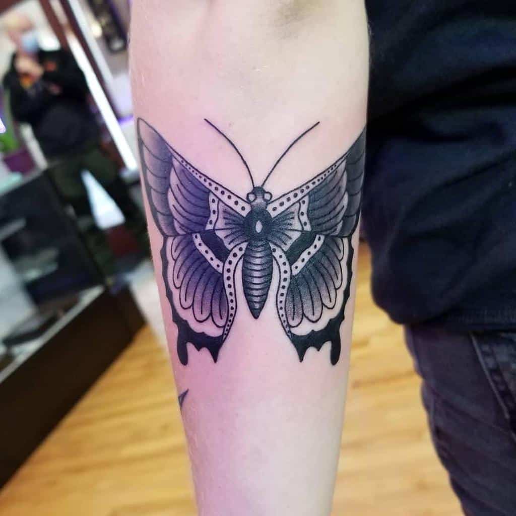 Outer Forearm Butterfly Tattoos auroratattoosociety