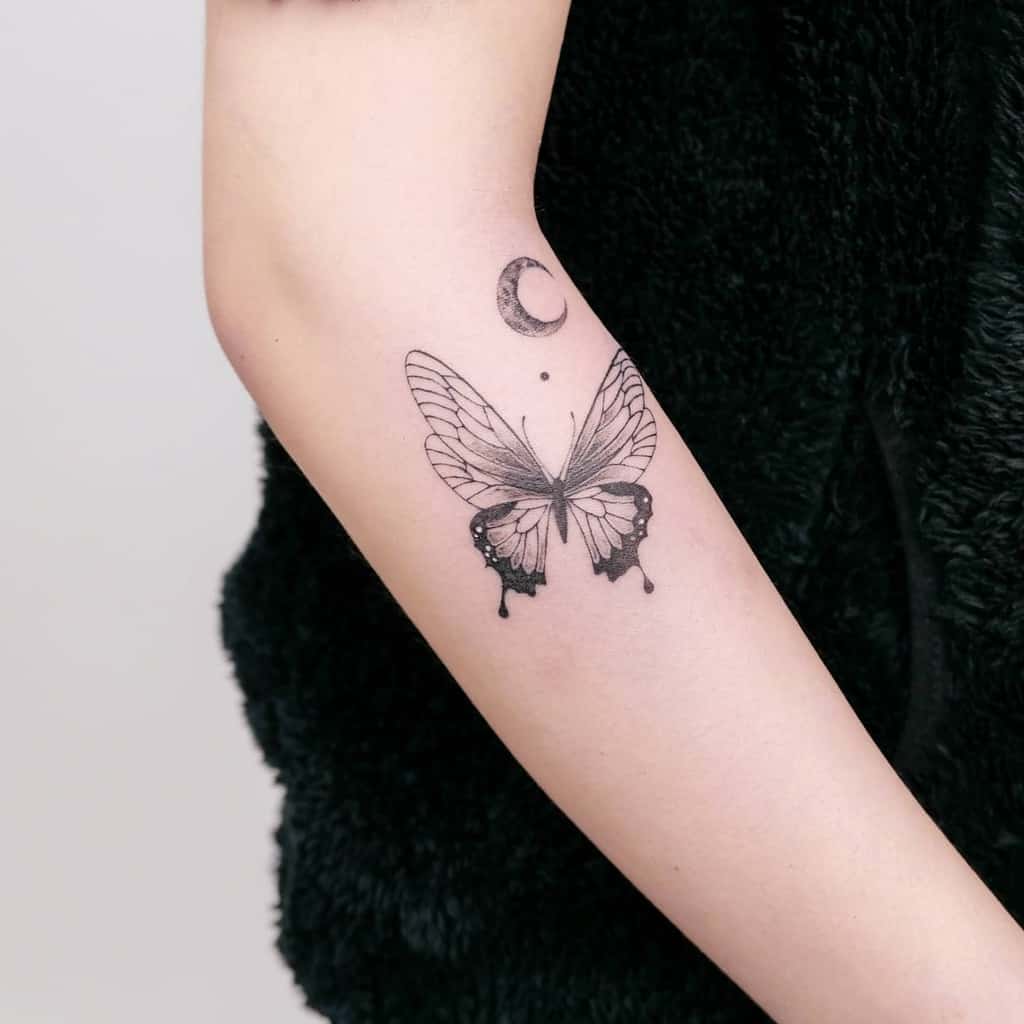 Outer Forearm Butterfly Tattoos s5_zil