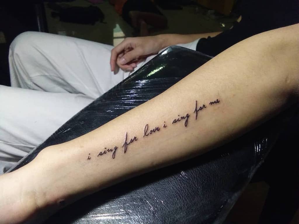Outer Forearm Quote Tattoos mrssmith_tattoo