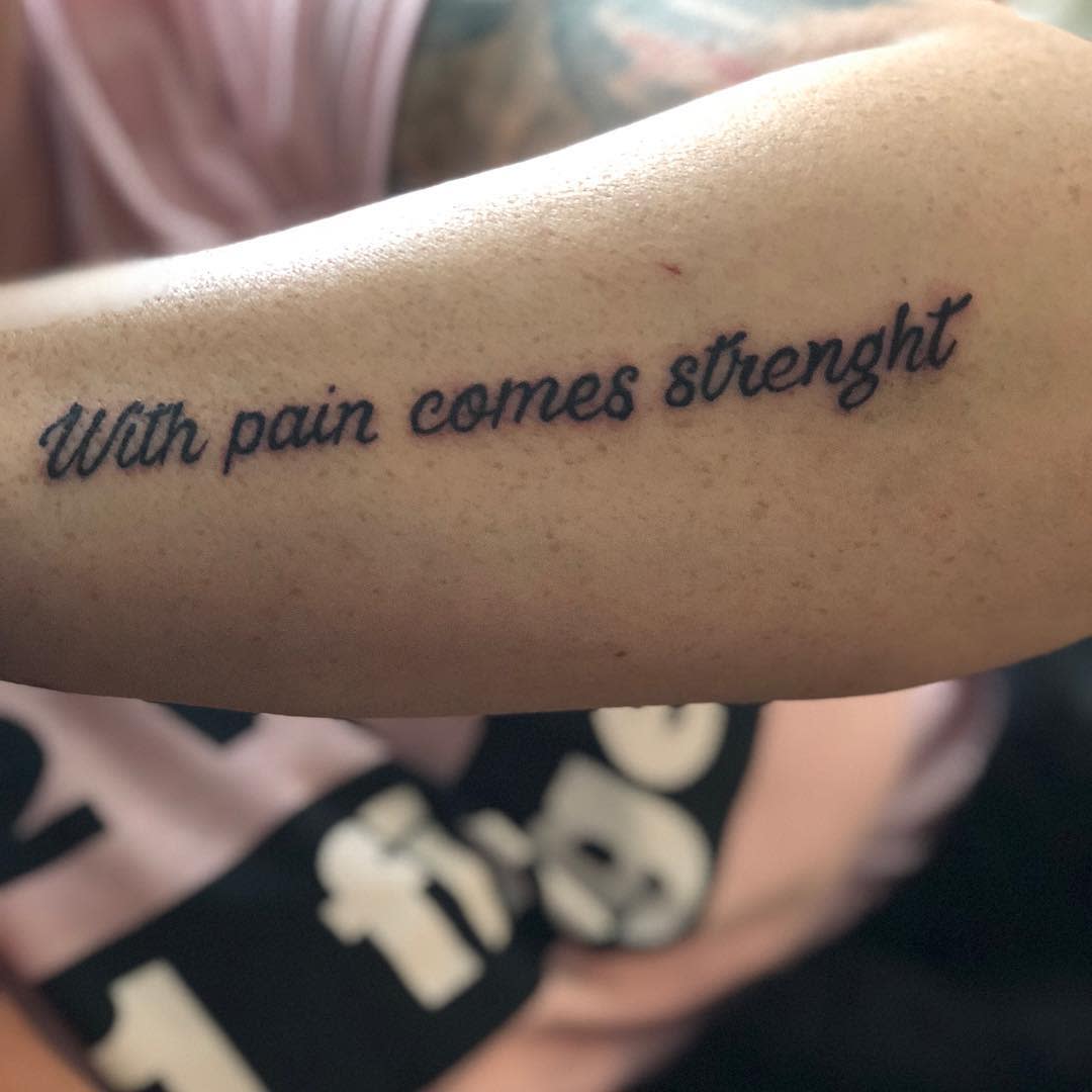 Outer Forearm Quote Tattoos therockinkchick