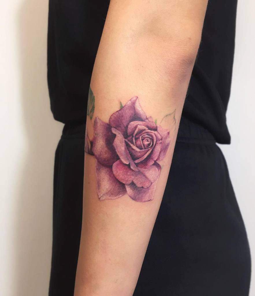 Outer Forearm Rose Tattoos noemesystattoo