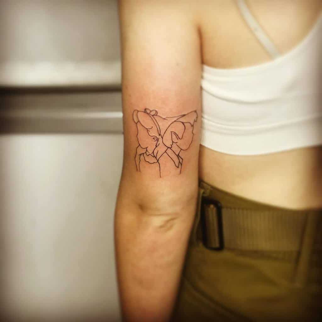 Outline Simple Peter Pan Tattoo Lirontattoo