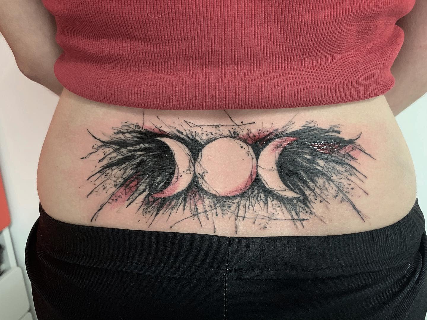 Tatuaje pagano de la diosa triple -ta_terka_