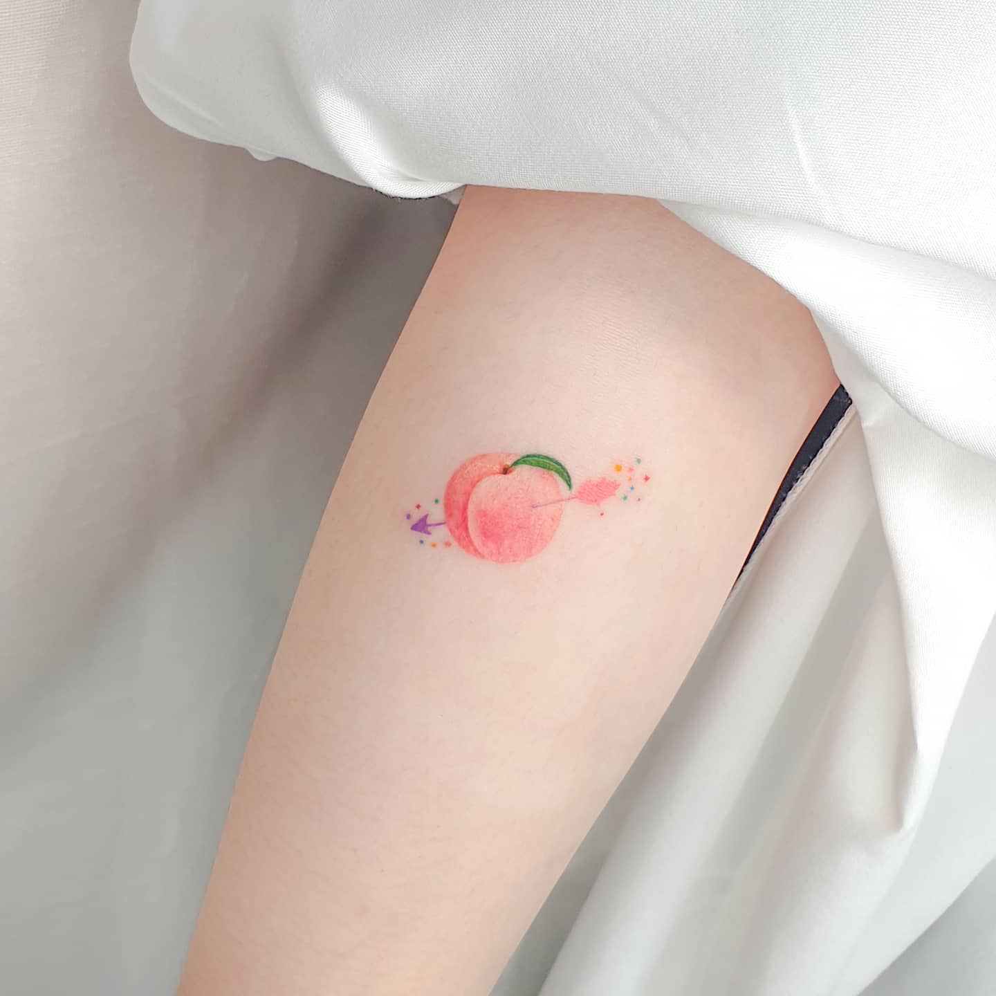 1sheet Peach & Flower Pattern Tattoo Sticker | SHEIN USA