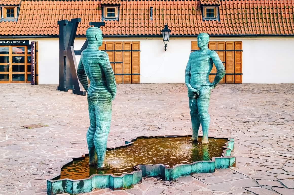 Peeing Statues by Czech Sculptor David Cerny