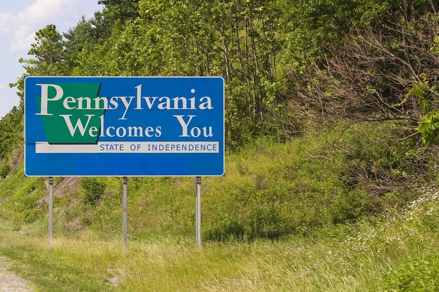 Pennsylvania Welcome Sign