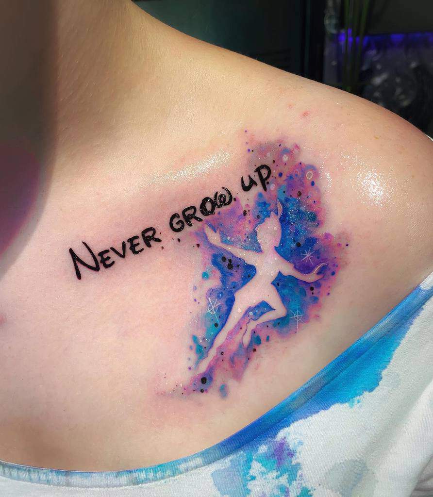 Peter Pan Never Grow Up Tattoo Maryannmaktattoo