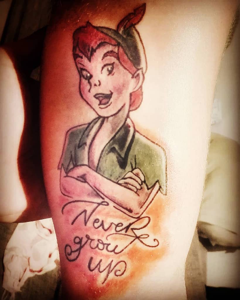 Peter Pan Never Grow Up Tattoo Tizianopescuma