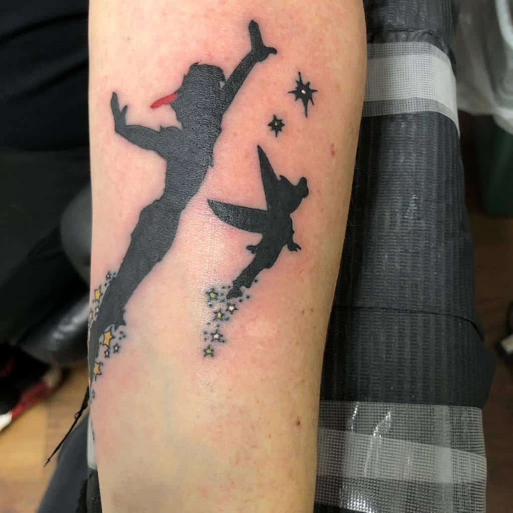 Peter Pan With Tinkerbell Tattoo Coachq Tattoos