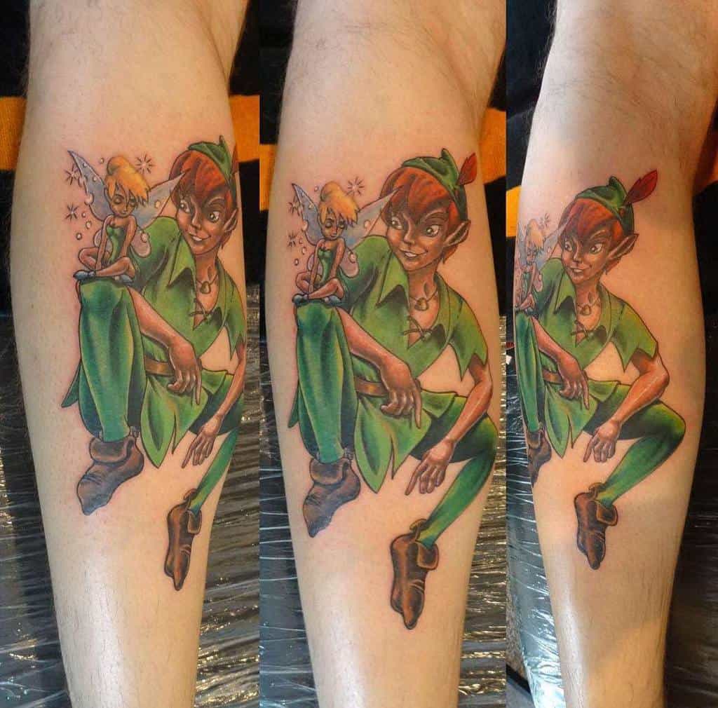 Peter Pan With Tinkerbell Tattoo Viktorius Tattoo Office Team