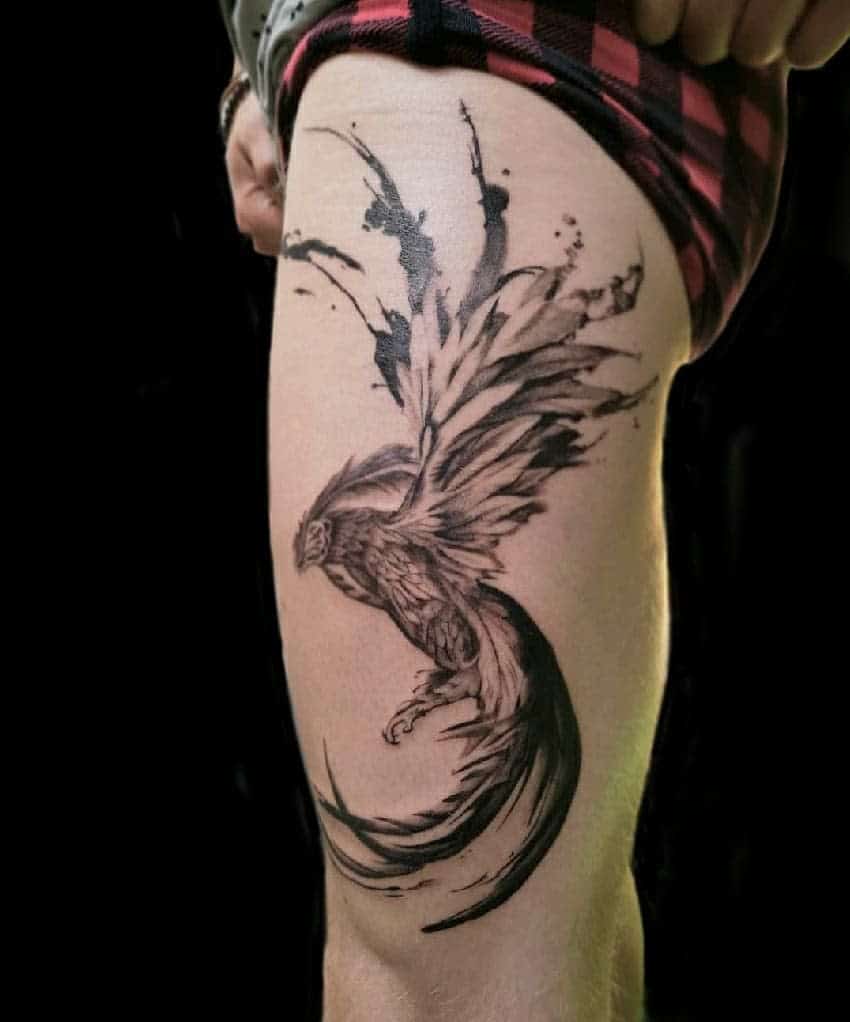 phoenix rising tattoo woman