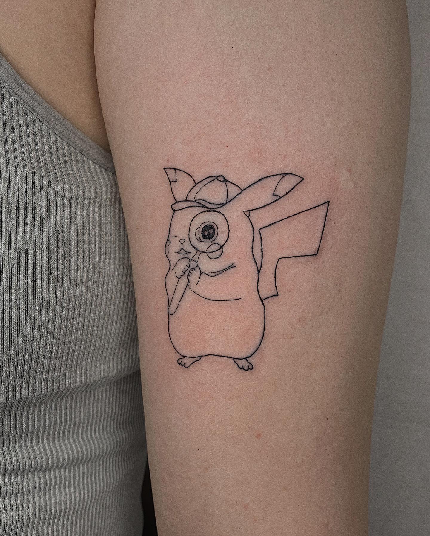 Detective Pikachu Pikachu Tattoo -aurora.tattooo