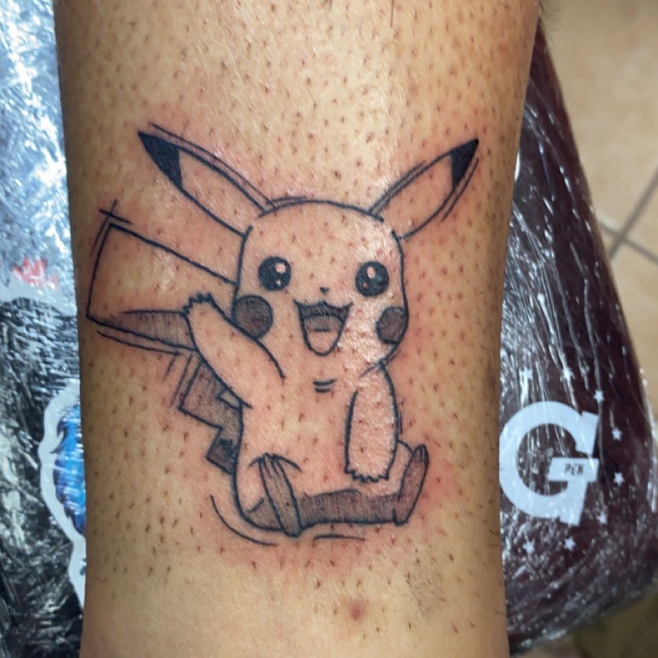 Simple Pikachu Tattoo -chase.robertstattoos