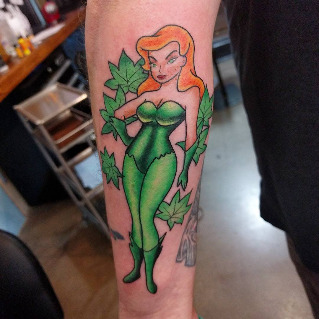 Arm Poison Ivy Tattoo -honestbobtattoo