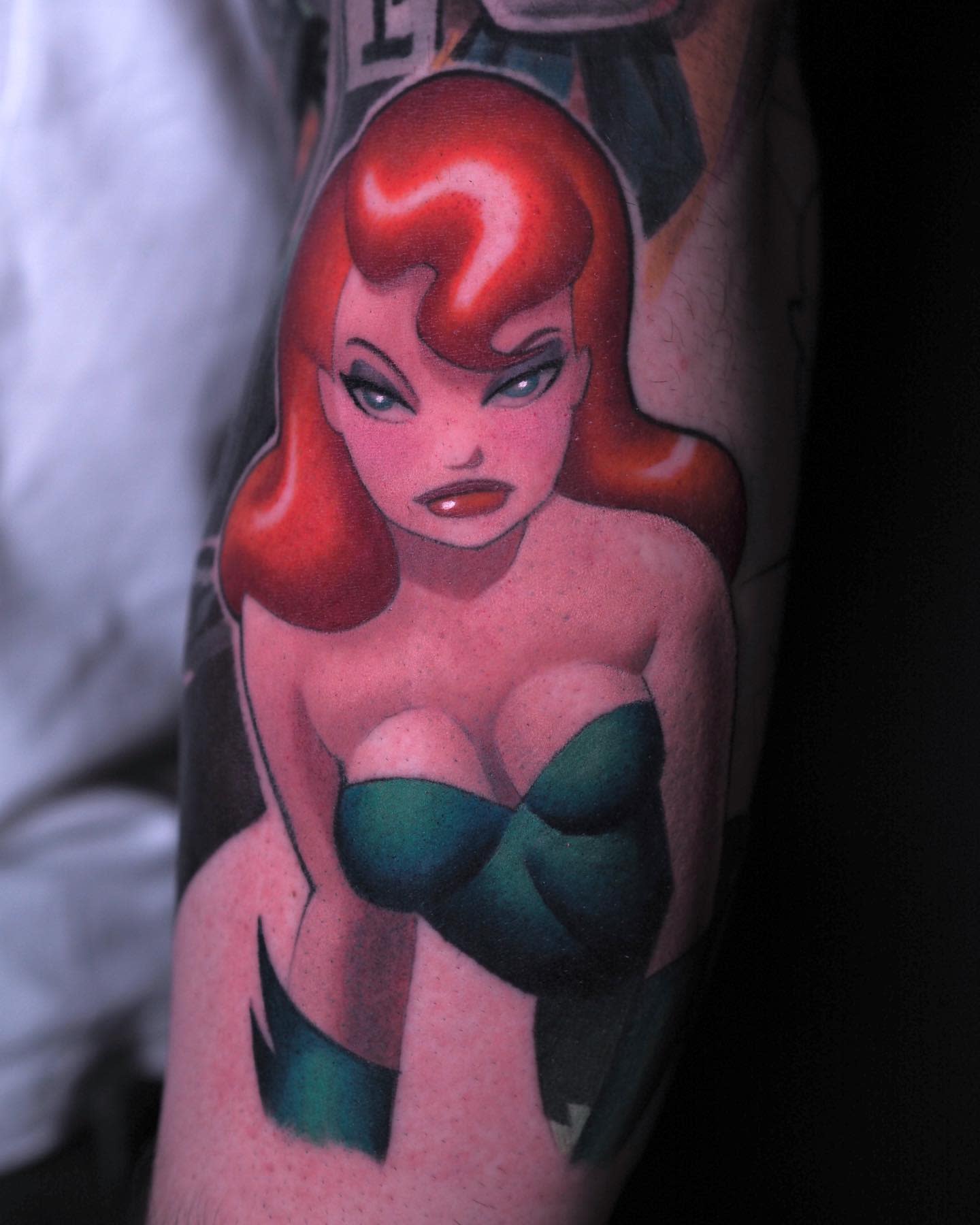 Arm Poison Ivy Tattoo -tonyjusticetattoo