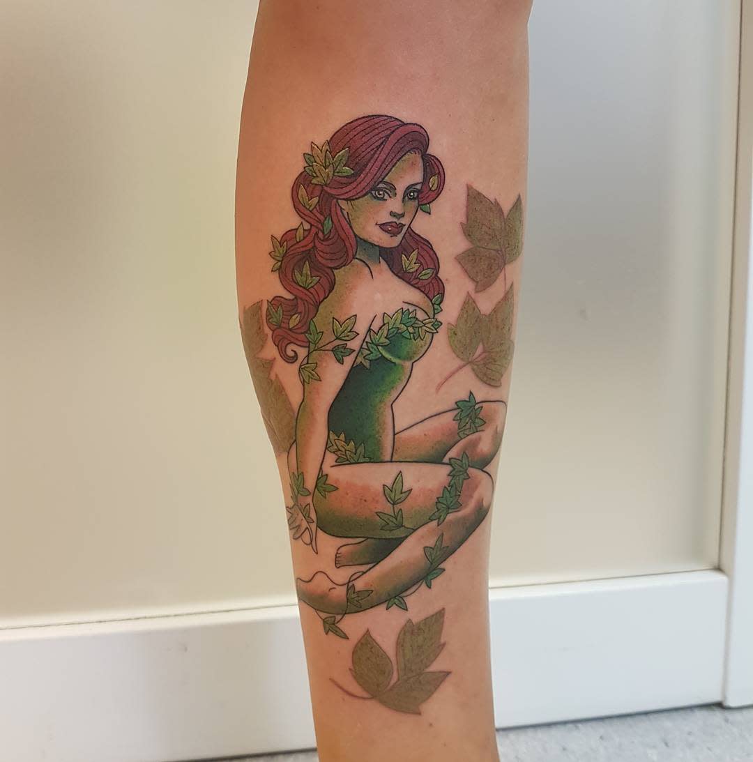 Leg Poison Ivy Tattoo -christine_pang