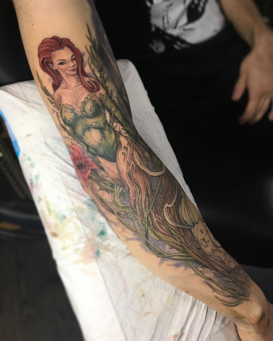 Sleeve Poison Ivy Tattoo -adammillertattoos