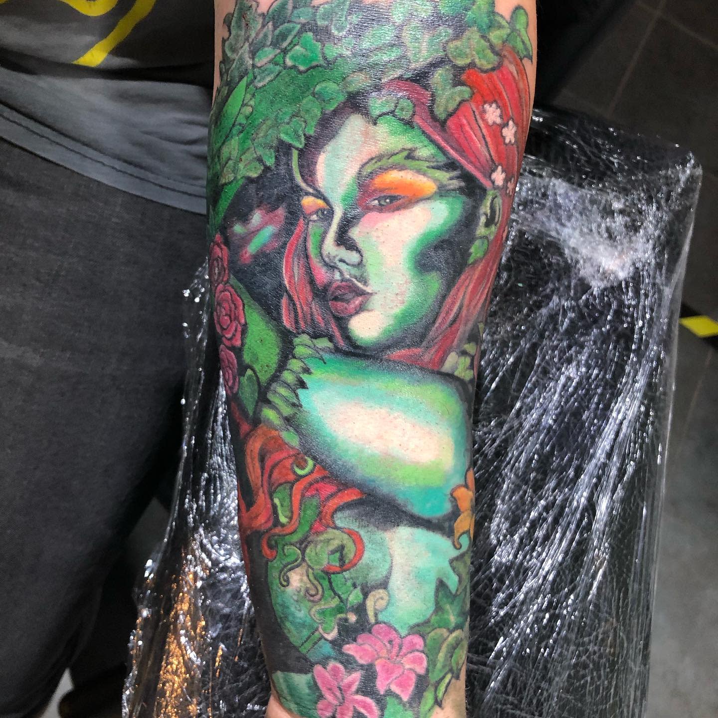 Sleeve Poison Ivy Tattoo -paganinkbysarahstreet
