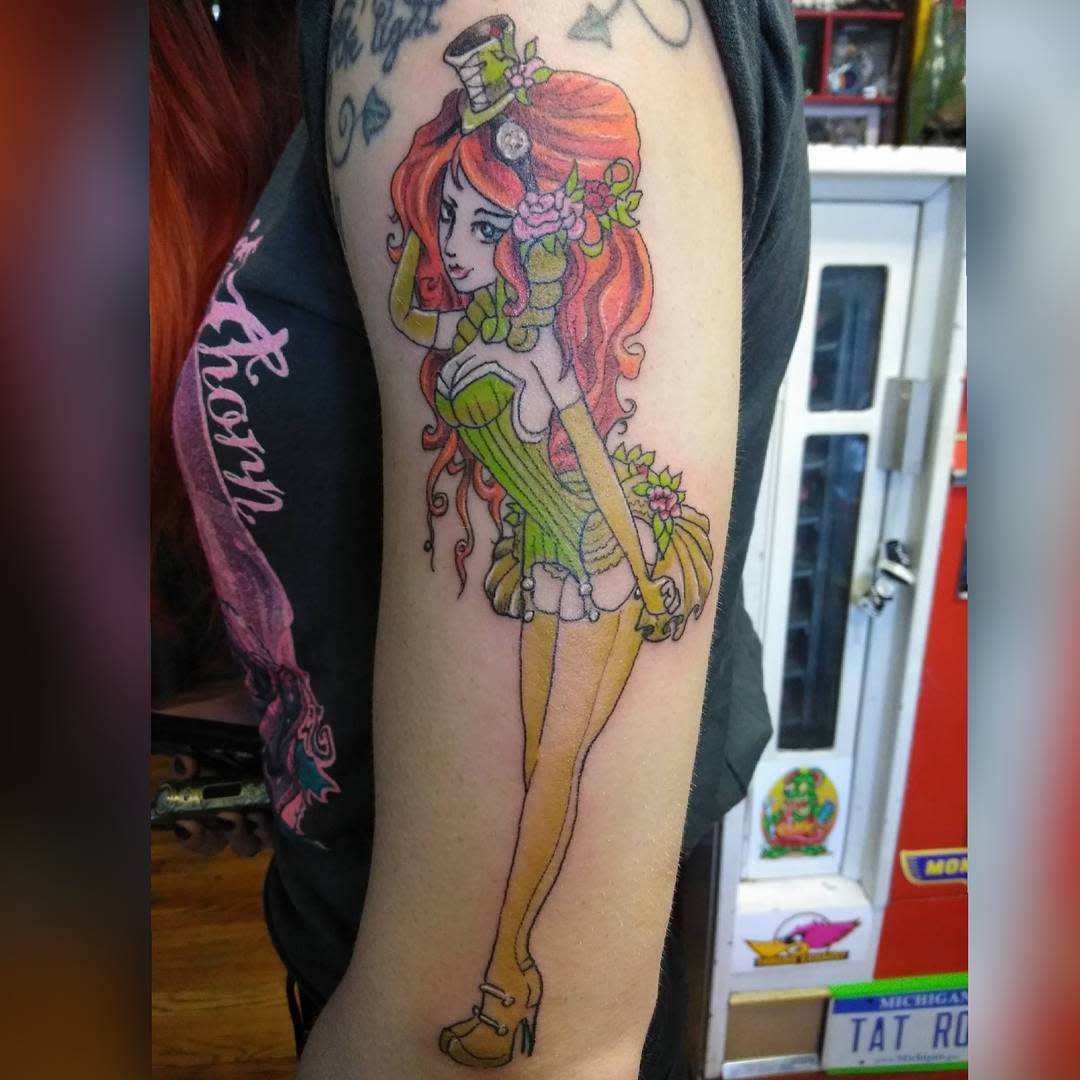 Traditional Poison Ivy Tattoo -minerva_moon_girl