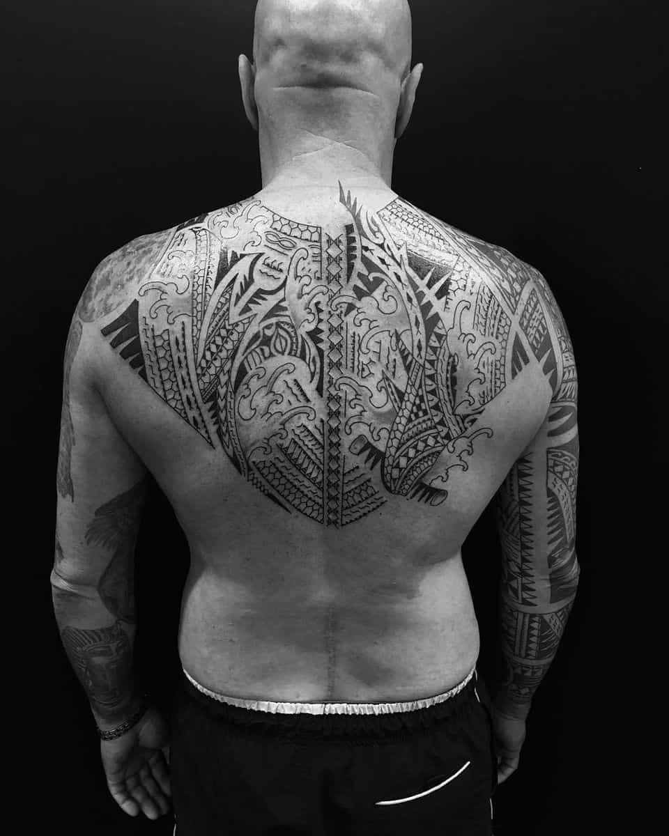Polynesian Back Tattoo jonnyhillson_tatau